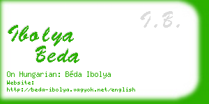 ibolya beda business card